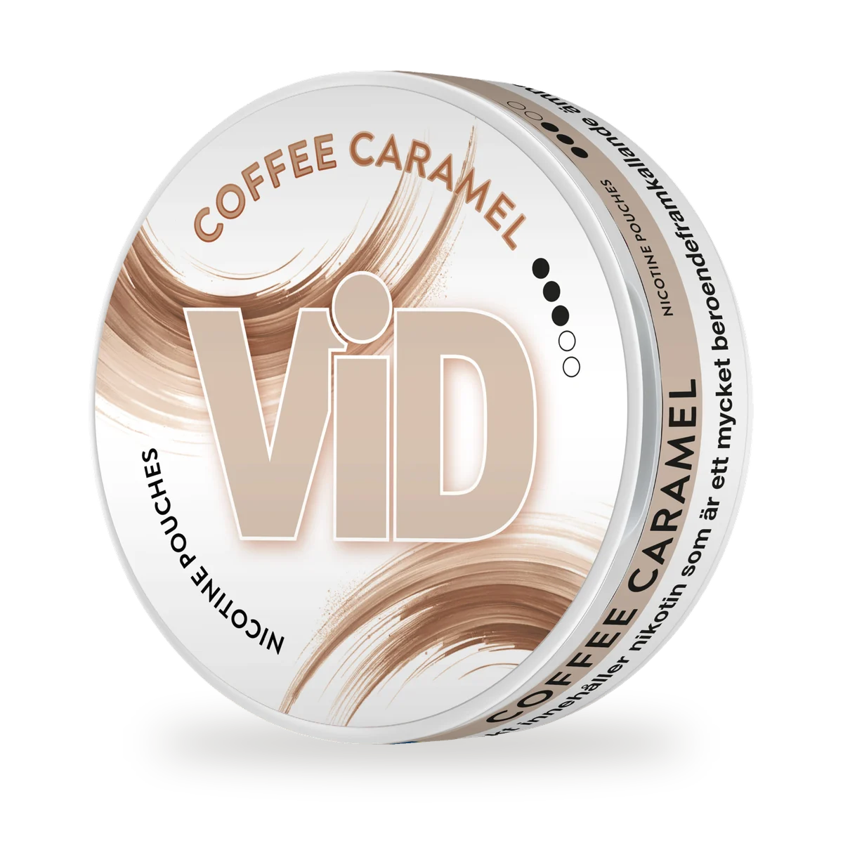 ViD Coffee Caramel — Coffee with caramelised vanilla, smooth and rounded, white pouch by Kurbits, Sweden
