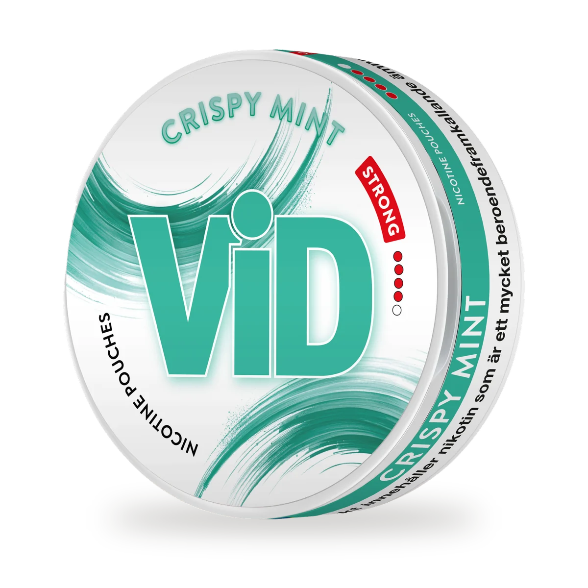 ViD Crispy Mint Strong — Fresh, cooling menthol, white pouch by Kurbits, Sweden