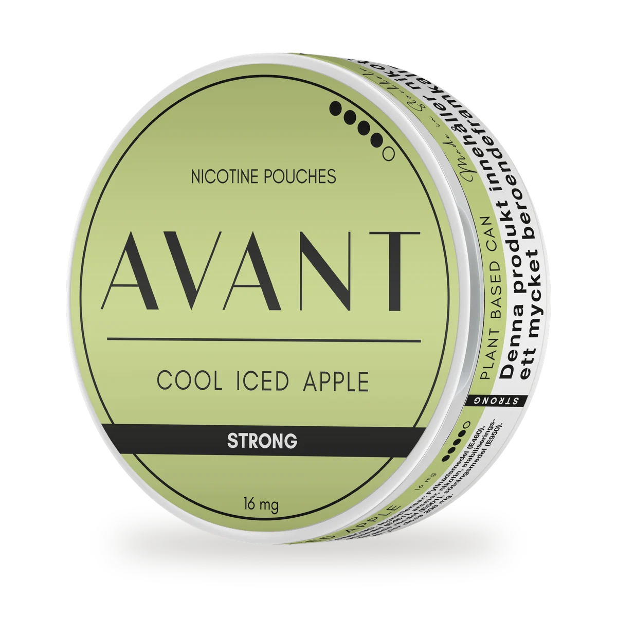 Avant Cool Iced Apple Strong — Tart green apple with a cooling effect, white pouch by Kurbits, Sweden
