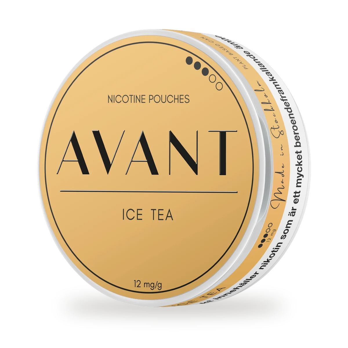 Avant Ice Tea — Iced tea with peach, white pouch by Kurbits, Sweden