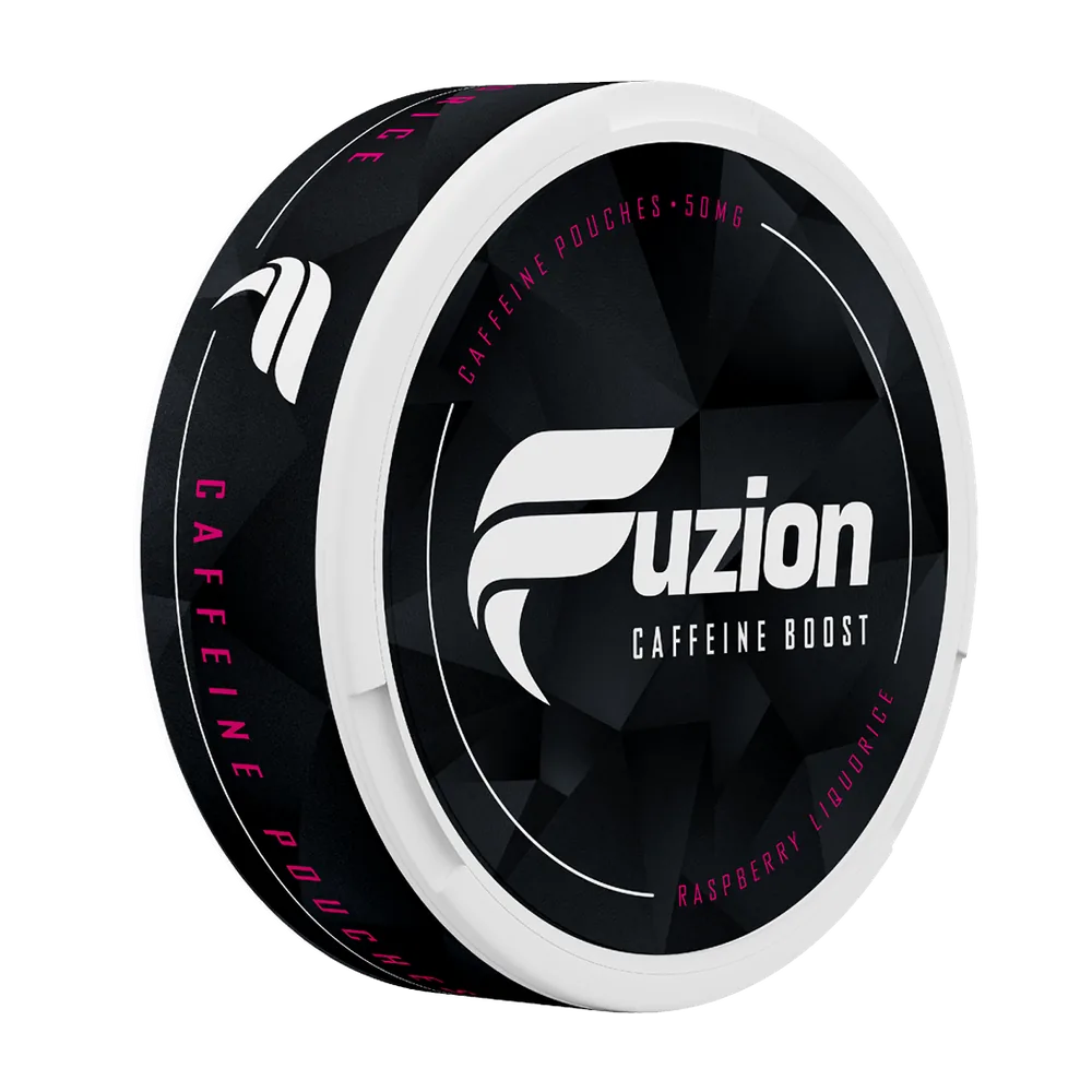 Fuzion Raspberry Liquorice — Voćna, blago pikantna malina uravnotežena s glatkim sladićem, bijela vrećica proizvođača Fuzion, Švedska