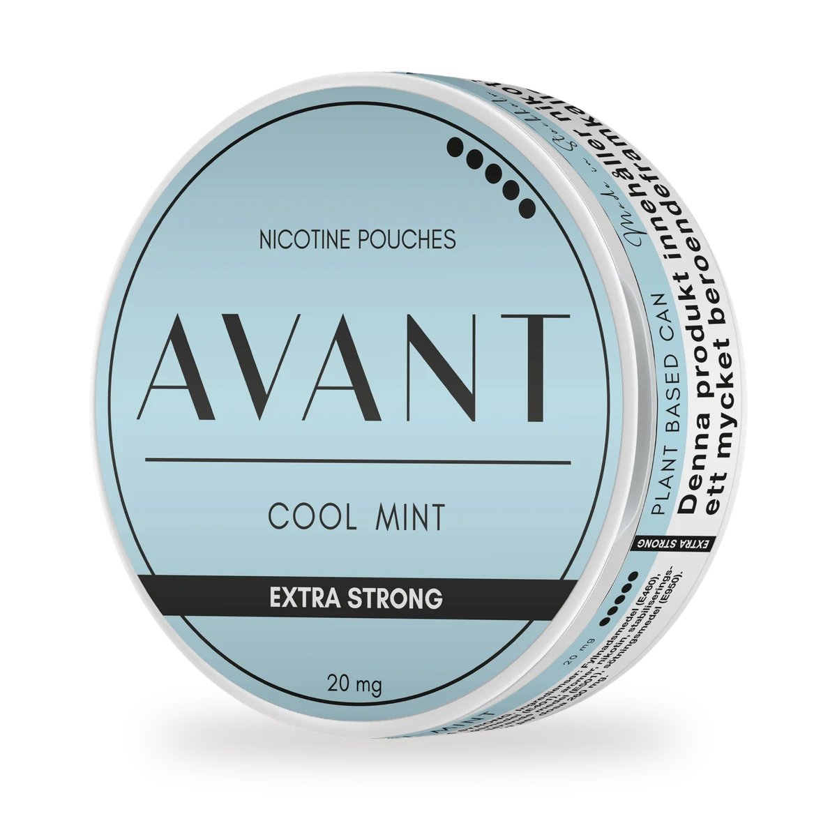 Avant Cool Mint Extra Strong — Sharp peppermint with a strong cooling kick, extra strong nicotine, white pouch by Kurbits, Sweden
