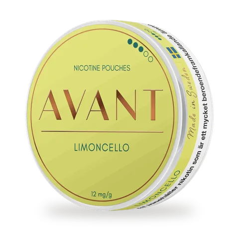 Avant Limoncello — Sun-ripened citrus inspired by the Italian liqueur, light and bright, white pouch by Kurbits, Sweden