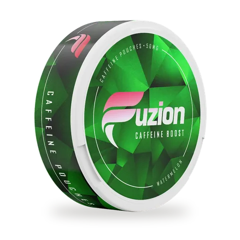 Fuzion Watermelon — Fresh, naturally sweet watermelon with invigorating mint notes, white pouch by Fuzion, Sweden
