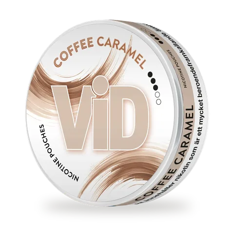 ViD Coffee Caramel — Coffee with caramelised vanilla, smooth and rounded, white pouch by Kurbits, Sweden