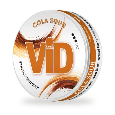 ViD Cola Sour — Sweet cola, white pouch by Kurbits, Sweden