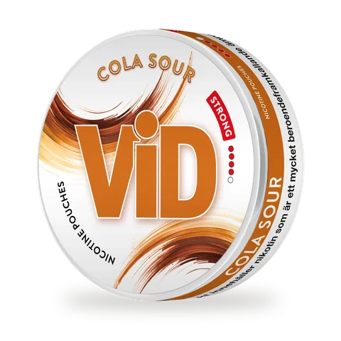 ViD Cola Sour Strong — Cola, in the strong tier, white pouch by Kurbits, Sweden
