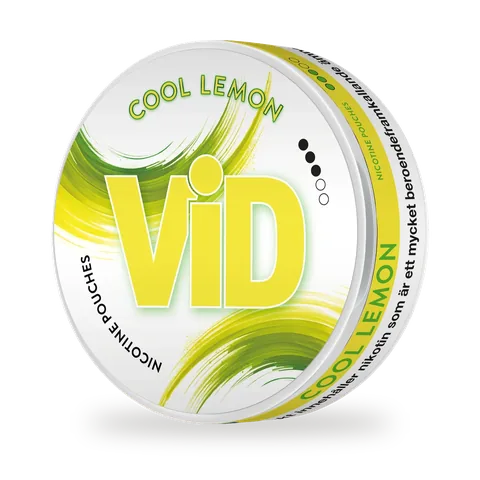 ViD Cool Lemon — Fresh citrus, white pouch by Kurbits, Sweden