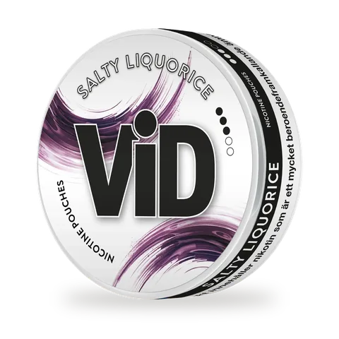 ViD Salty Liquorice — Liquorice with a touch of salt, a Scandinavian classic, white pouch by Kurbits, Sweden